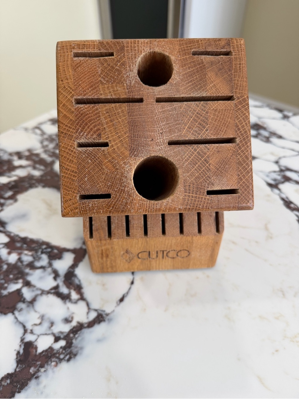 Cutco Knife Block in Honey - Fits Homemaker + 8 Set (18 slots)
